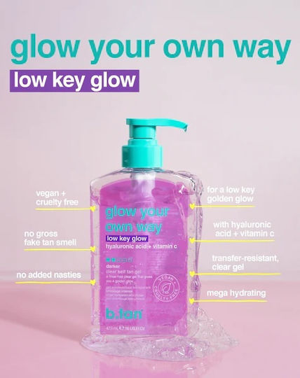 B.Tan Glow Your Own Way, low key glow Autobronzant Gel Corp 495ml