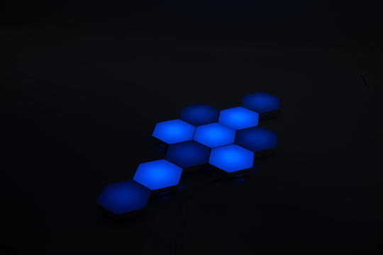 Διακοσμητικό Φωτιστικό Smart LED RGB Hexagon