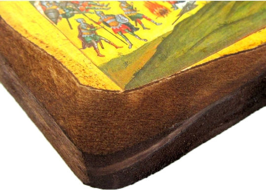 Ξυλινη Εικονα Αγιος Δημητριος 3απ 27x20cm