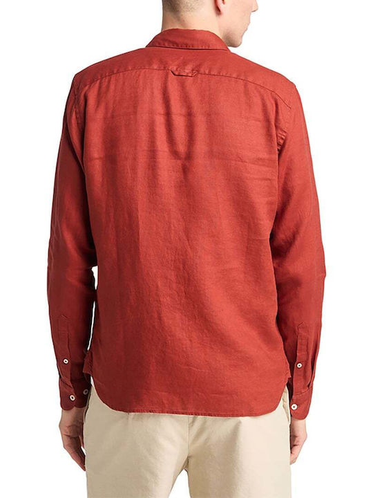 Timberland Linen Shirt Orange Timberland Linen Shirt Orange