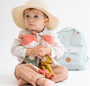 Saro Alex Lustiger Bauer Stoffpuppe 30cm