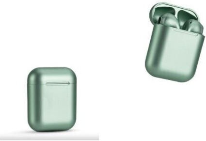 Earbud Bluetooth хендсфри Слушалки с Кутийка за Зареждане Зелен