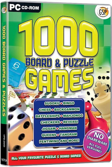 1000 Board and Puzzle Games PC Game (Used)