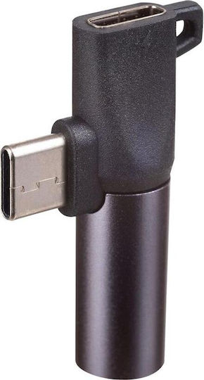 Akyga Converter USB-C male to 3.5mm / USB-C female 1pcs AK-AD-62