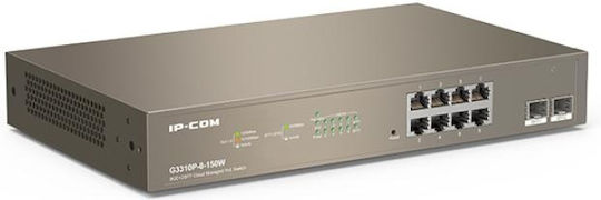 IP-COM G3310P-8-150W Managed L2 PoE+ Switch με 8 Θύρες Gigabit (1Gbps) Ethernet και 2 SFP Θύρες