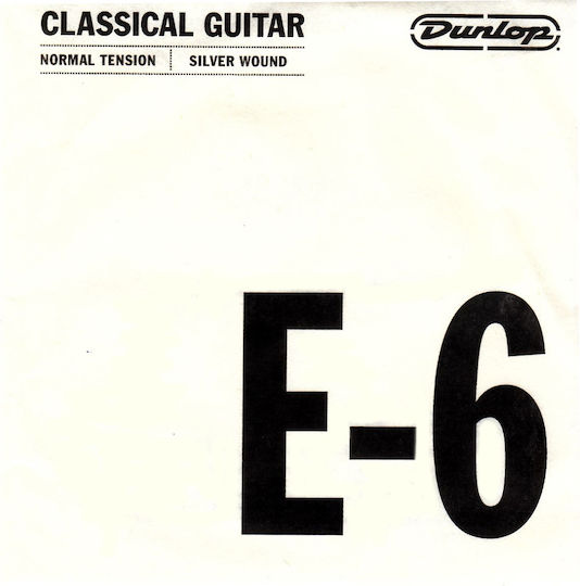 Dunlop Classical Normal Single String Silver Plated for Classical Guitar E (Mi) No6
