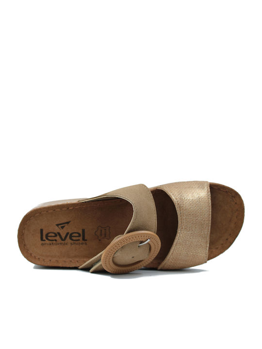 Women's Flat Sandals Anatomic in Beige Color