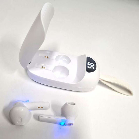 In-Ear Bluetooth-Freisprecheinrichtung Kopfhörer mit Schweißresistenz und Ladeetui Weiß