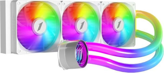 1STPLAYER Mothra MT360 Water Cooling AIO CPU With 2 120mm Fans And ARGB Lighting White