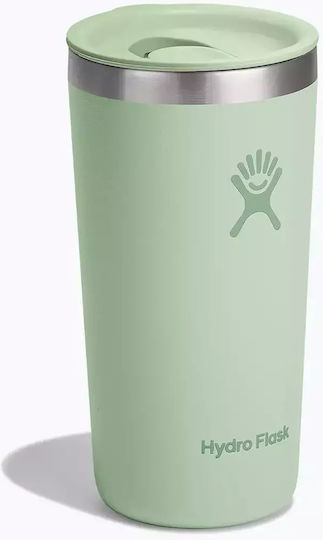 Hydro Flask Tumbler Glass Thermos Stainless Steel 355ml Aloe With Straw