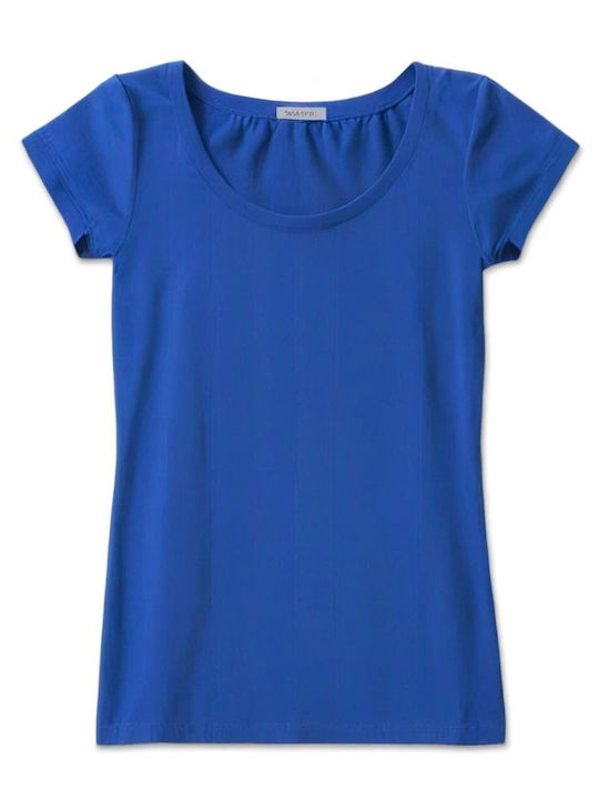 Women's Short Sleeve T-Shirt Blue.