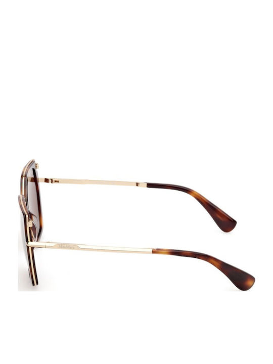 Max Mara Sunglasses Brown with Mixed Frame & Brown Lens Max Mara Sunglasses Brown with Mixed Frame & Brown Lens