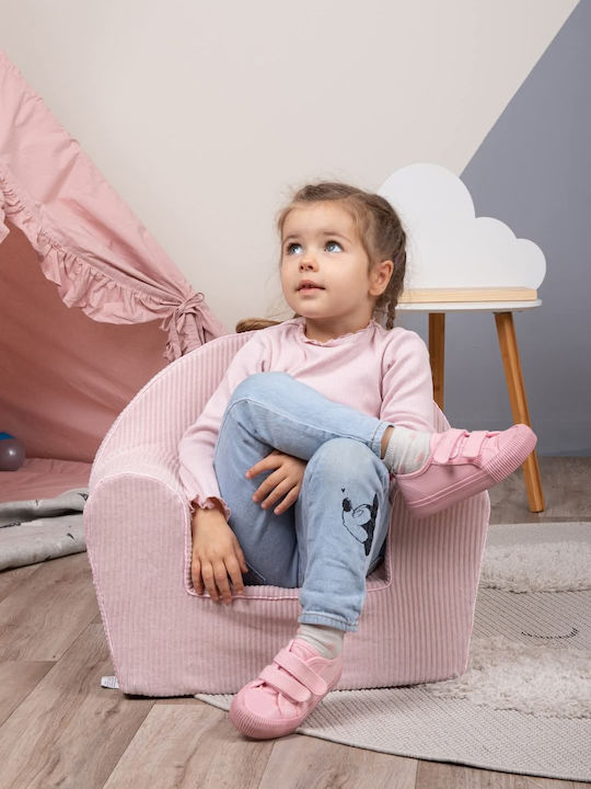 Kids Armchair with Armrests Pink 42x52x32cm