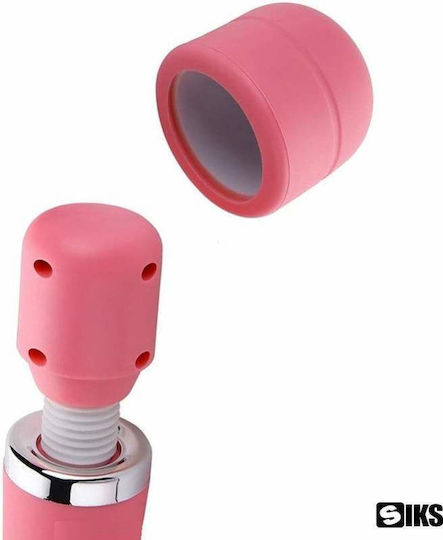 Vibrator cu Cap Flexibil Stimulare Clitoridiană Siks Vârf din Silicon Moale 10 Moduri de Vibrație Masaj Impermeabil Dimensiuni 32 X 6 Cm Roz Alb