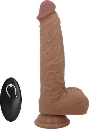 Pretty Love Jonathan 8.3'' Light Brown 3 Vibration Functions Thrusting Wireless Remote Control