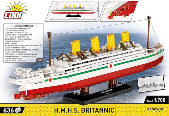 Cobi Τουβλάκια H.m.h.s. Britannic 636τμχ