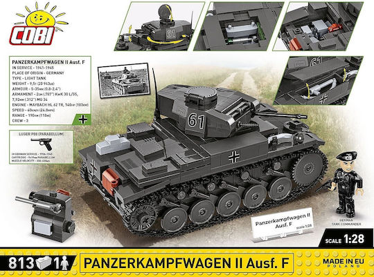 Cobi Blocuri Tank Panzerkampfwagen Ii 813buc