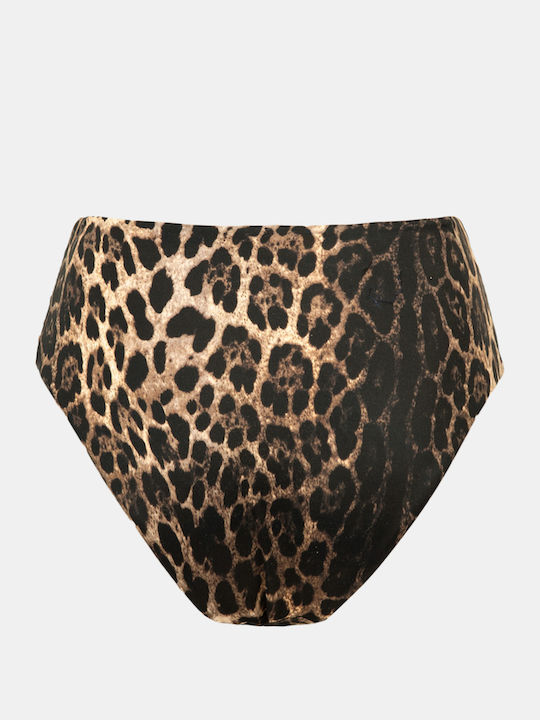 Animal Print Ruched Bikini Bottoms