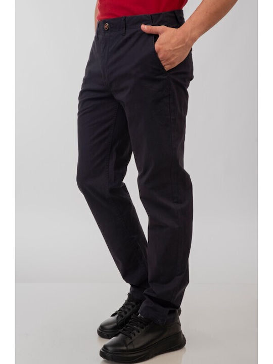 Men's Trousers Chinos Elastic Navy Blue