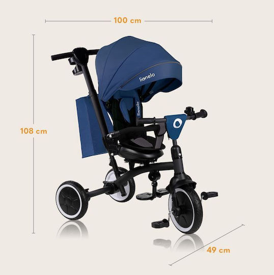 Lionelo Tris Wandelbar mit Elterngriff 3-in-1 für 9 Monate Grau