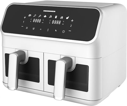 Heinner Air Fryer with Double Detachable Bucket 8lt White HAF-H8DB17WH