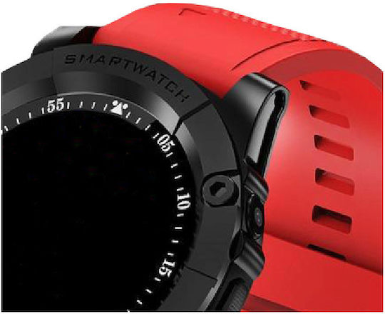 Smartwatch με SIM (Κόκκινο)