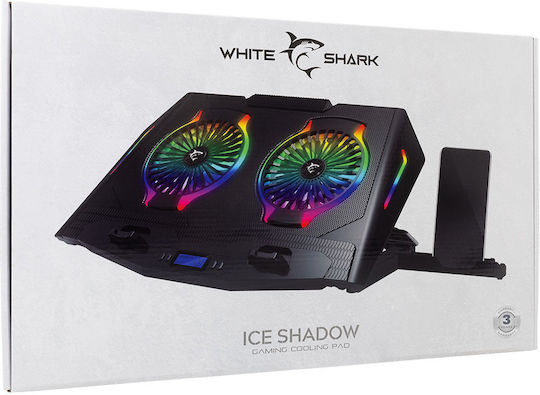 White Shark Cooling Pad for Laptop up to 17.3" with 2 Fans and Lighting (GCP-10)