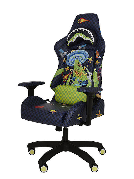 Sprayground Space Warped Artificial Leather Gaming Chair with Adjustable Arms Black