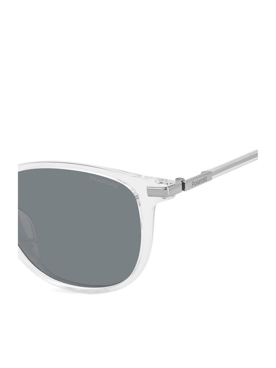 Polaroid Herren Sonnenbrille mit Transparent Kunststoff Gestell und Gray Linse PLD4187/G 900/M9