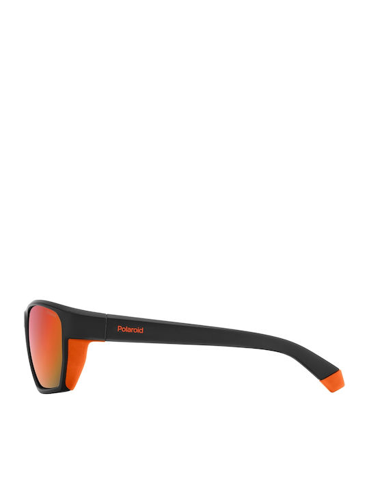 Polaroid Men's Sunglasses with Black Plastic Frame and Black Polarized Mirror Lens PLD7057/S RC2/OZ