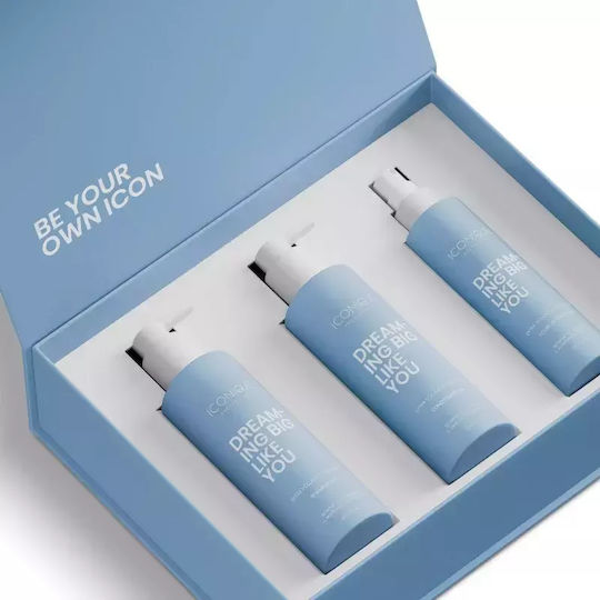 Iconique Professional Dreaming Big Like You Volume and Thickness Hair Care Set for Coloured Hair with Shampoo Conditioner and Spray 3 Pieces