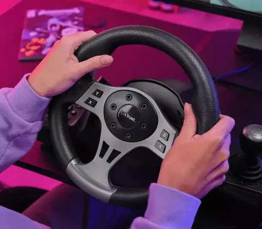Trust Movi GXT 289 Steering Wheel with Shifter and Pedals for PC / PS4 / Switch / XBOX One / Xbox Series X/S with 270° Rotation