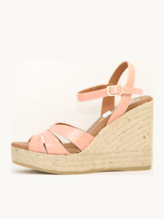 Damenplattformen im Espadrilles-Stil Orange