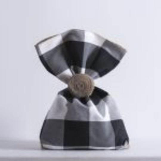 Beauty Home Fabric Christmas Sack for Gift Gray 34x47cm.