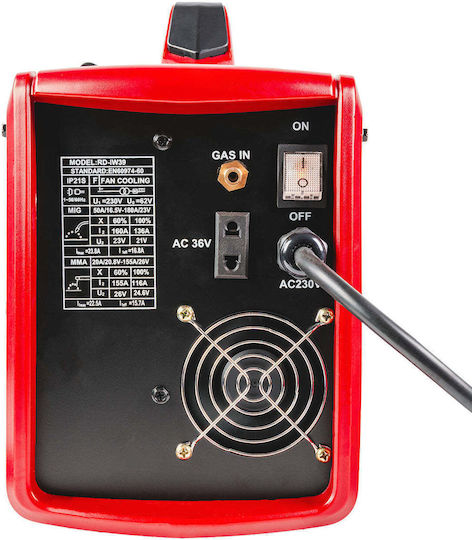 Raider Welding Machine Inverter MIG / MAG / TIG / MMA with Maximum Welding Current 160A and Duty Cycle 60%