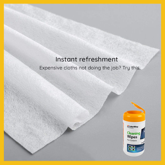 Colorway Wet Wipes Cleaning Led Lcd Tft Screens 100 Pcs Cw-1071