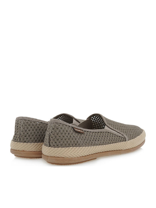 Fabric Men's Espadrilles in Brown Color