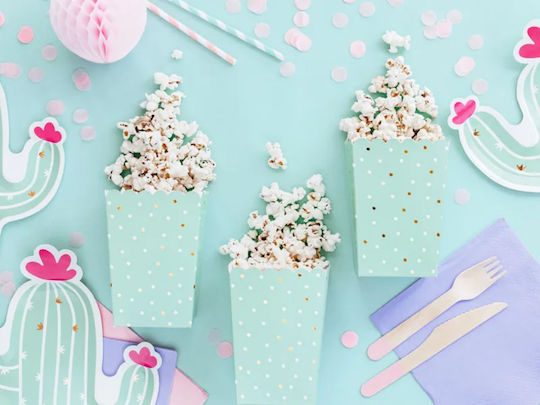 PartyDeco Кутия за Пуканки за Парти 6 Бройки