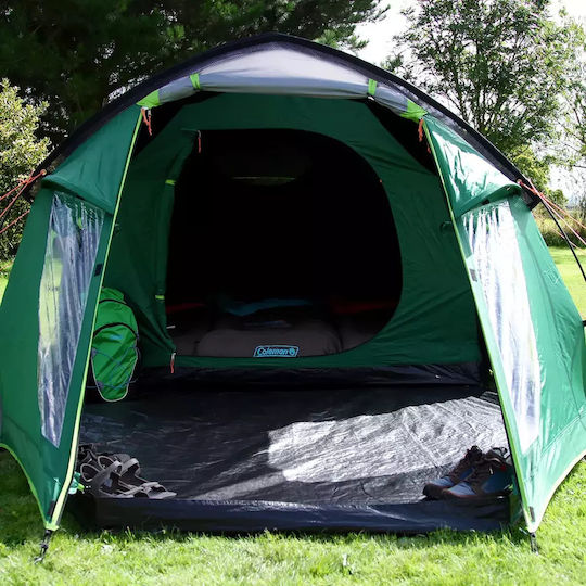 Coleman Chimney Rock 3 Plus Winter Camping Tent Tunnel Green with Double Cloth for 3 People 400x200x155cm