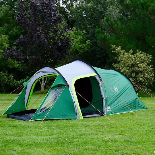 Coleman Chimney Rock 3 Plus Winter Camping Tent Tunnel Green with Double Cloth for 3 People 400x200x155cm