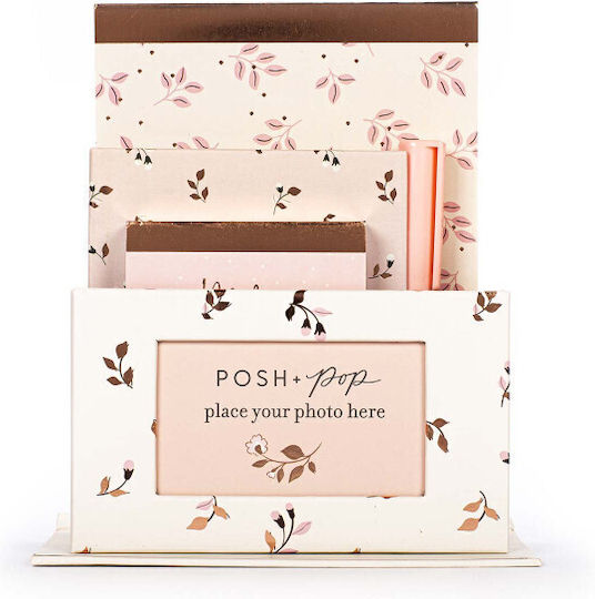 Tri-Coastal Design Cozy Flowers Kids Stationery Set with Notebook and Pen