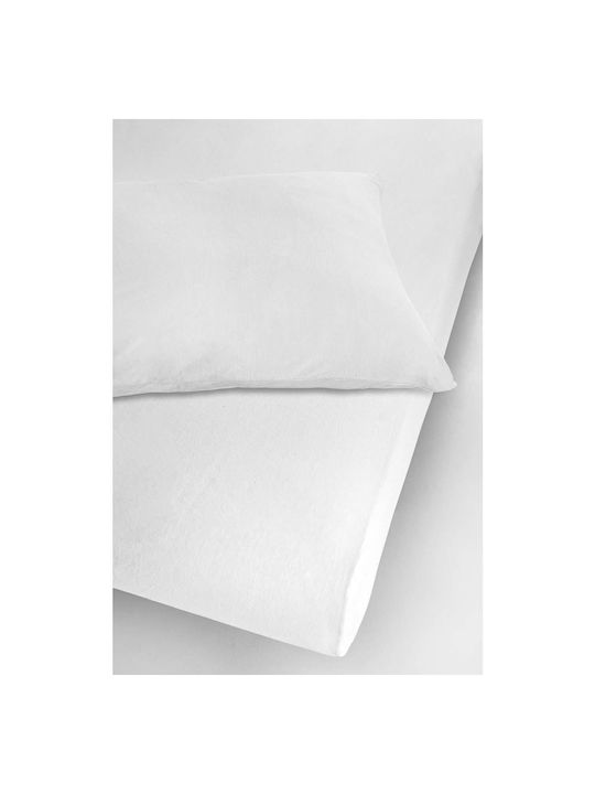 La Luna Bamboo Jersey Kissenbezug-Set Wasserdichte White 50x70cm.