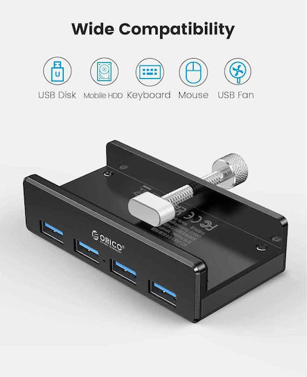 Orico MH4PU Hub 4 Θυρών USB 3.0 με σύνδεση USB-A