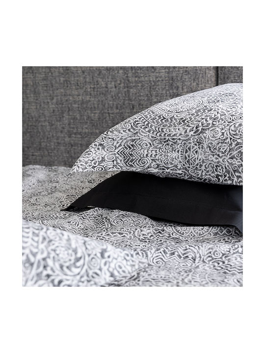Palamaiki Ivy Set Față de Pernă Oxford Gri 52x75cm.