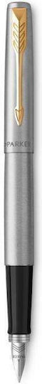 Jotter CR Duo Pen Set Ballpoint Medium with Fountain Pen Medium made of Steel Silver in a case