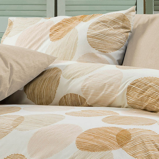 Dimcol Coralia Pillowcase with Envelope Cover 465 Beige 50x70cm.