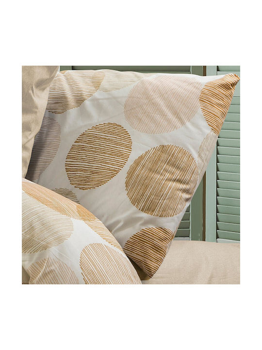 Dimcol Coralia Pillowcase with Envelope Cover 465 Beige 50x70cm.