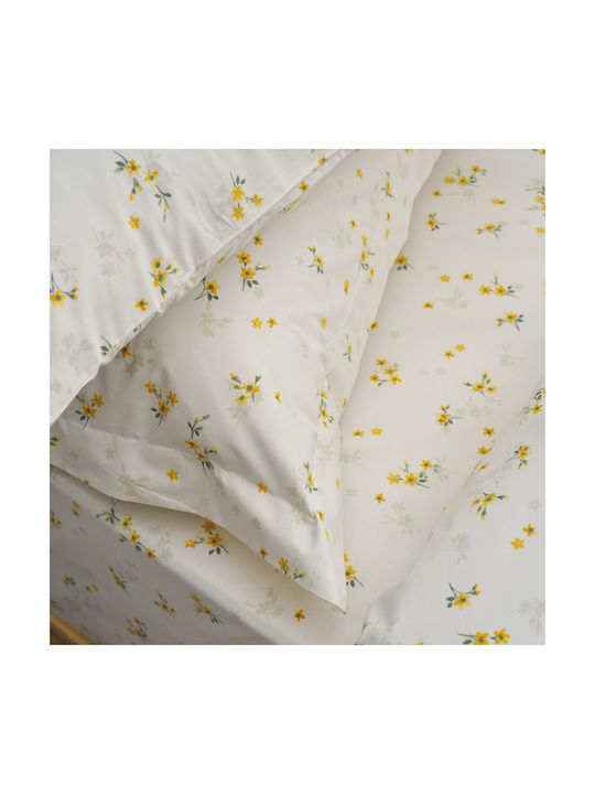 Charalambidis Textiles Ρετρό Σετ Μαξιλαροθήκες Oxford Γαλάζιο 50x70εκ.
