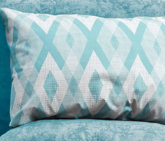 Dimcol Eudoxia Pillowcase Set with Envelope Cover 481 Sky Blue 50x70cm.