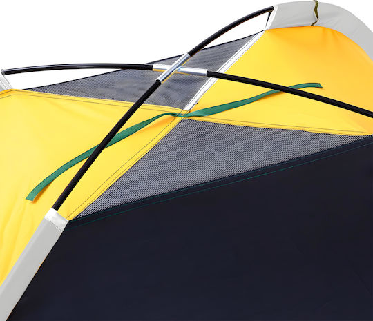 ArteLibre Ko Lipe Summer Camping Tent Igloo Yellow For 3 People 200x200x135cm